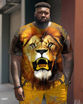 Street Roar Yellow Lion Print Large Men's Set